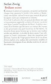 Brûlant secret - 4ème de couverture - Format classique