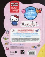 Mon livre effaçable Hello Kitty ; j'écris toutes les lettres et les chiffres ; maternelle ms/gs - 4ème de couverture - Format classique