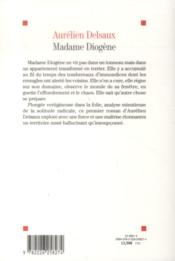 Madame Diogène - 4ème de couverture - Format classique