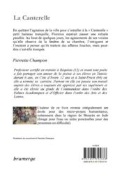 La Canterelle - 4ème de couverture - Format classique