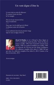 Un vent digne d'être lu - 4ème de couverture - Format classique