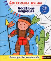 Coloriages malins ; additions magiques : CE1 : 7/8 ans - Couverture - Format classique