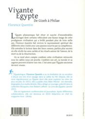 Vivante Egypte ; des pyramides à Philae - 4ème de couverture - Format classique