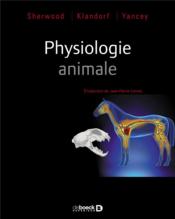 Physiologie animale - Couverture - Format classique