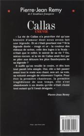 Callas, une vie - 4ème de couverture - Format classique