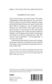 L'empreinte de l'ange - 4ème de couverture - Format classique