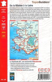 De la Vilaine à la Loire - 4ème de couverture - Format classique