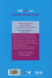 1600 proverbes pour briller et s'amuser en société - 4ème de couverture - Format classique