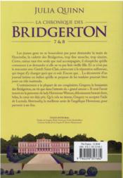 La chronique des Bridgerton ; Intégrale vol.4 ; t.7 et t.8 - 4ème de couverture - Format classique