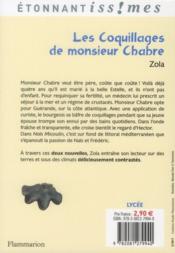 Les coquillages de M. Chabre ; Naïs Micoulin - 4ème de couverture - Format classique