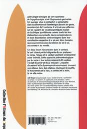 Corps, image et contact ; une présence à l'intime - 4ème de couverture - Format classique