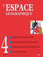 L'ESPACE GEOGRAPHIQUE n.4  - L'Espace Geographique 