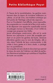 Geisha_1_ere_ed - 4ème de couverture - Format classique