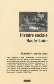 Histoire sociale Haute-Loire N.4  - Collectif - Collectif (R. Dupuy) 