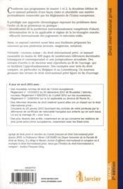 Droit international prive, 2eme edition - 4ème de couverture - Format classique