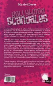 Hollywood scandales - 4ème de couverture - Format classique