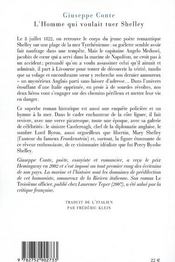 L'homme qui voulait tuer Shelley - 4ème de couverture - Format classique