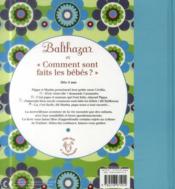 Balthazar et comment sont faits les bébés ? - 4ème de couverture - Format classique