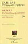 Cahiers d'economie politique - vol60