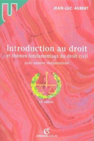 Introduction Au Droit Et Themes Fondamentaux Du Droit Civil