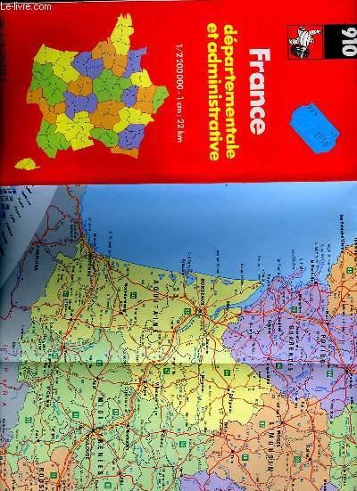 Cartes routieres et touristiques ; departementale et administrative ; echelle 1-2200000