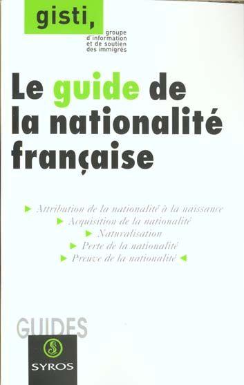 Guide de nationalite francaise