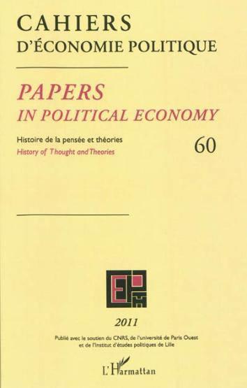 Cahiers d'economie politique - vol60  - Cahiers D'Economie Politique  