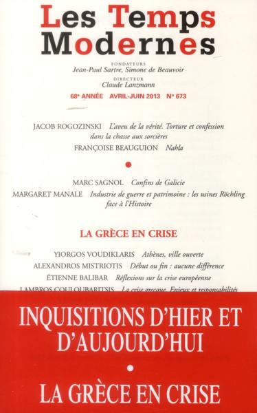 Revue Les temps modernes N.673 ; la Grèce en crise