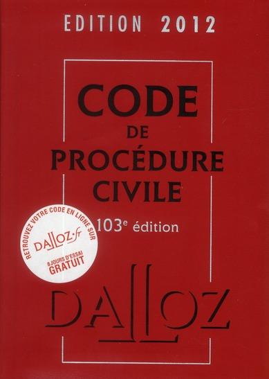 Code de procédure civile (édition 2012)