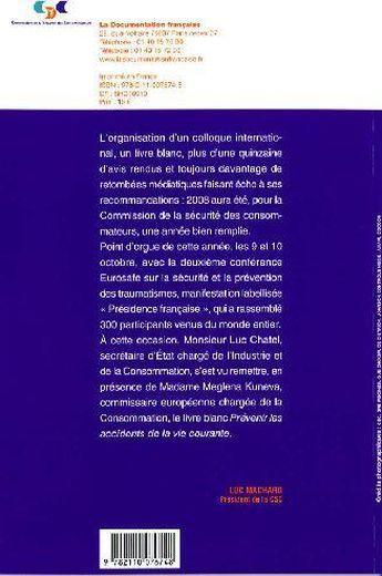 Commission de la sécurité des consommateurs ; rapport 2008