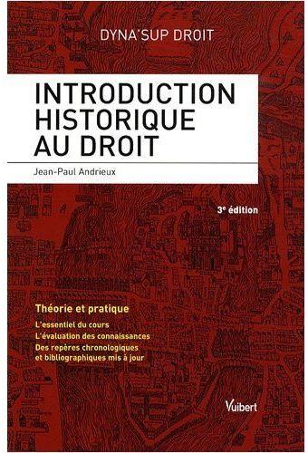 Introduction historique au droit (3e édition)