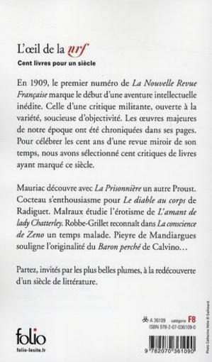 L'oeil de la NRF ; cent livres pour un siècle