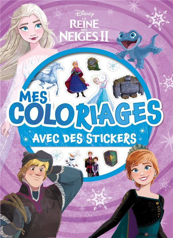 La Reine des Neiges 2 ; mes coloriages avec des stickers  - Disney  