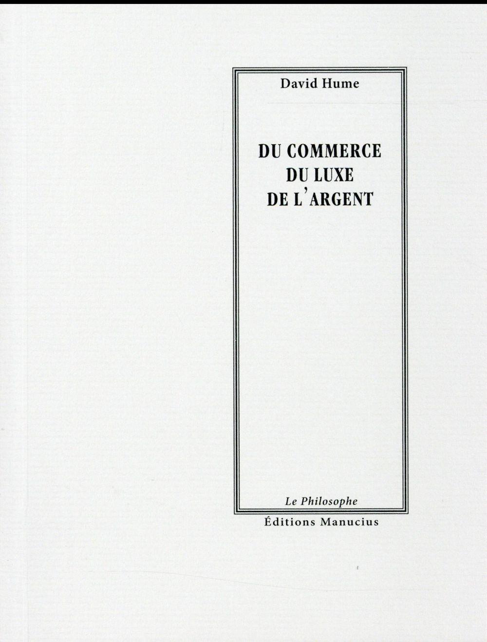 Du commerce, de l'argent et du luxe