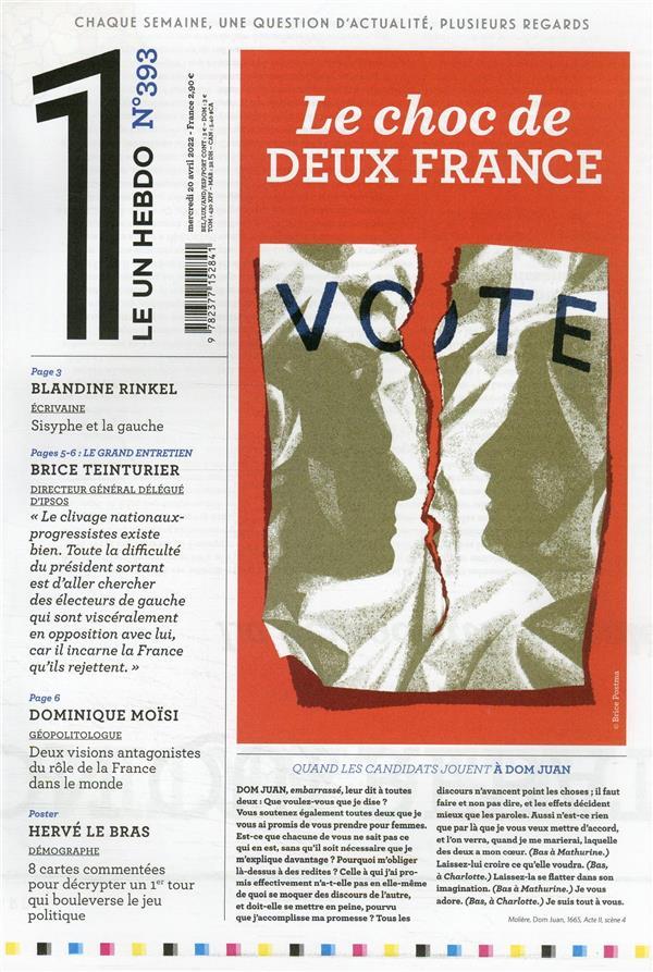 Vente Livre :                                    LE 1 n.393 ; le choc de deux France
- Le 1  - Collectif                                     