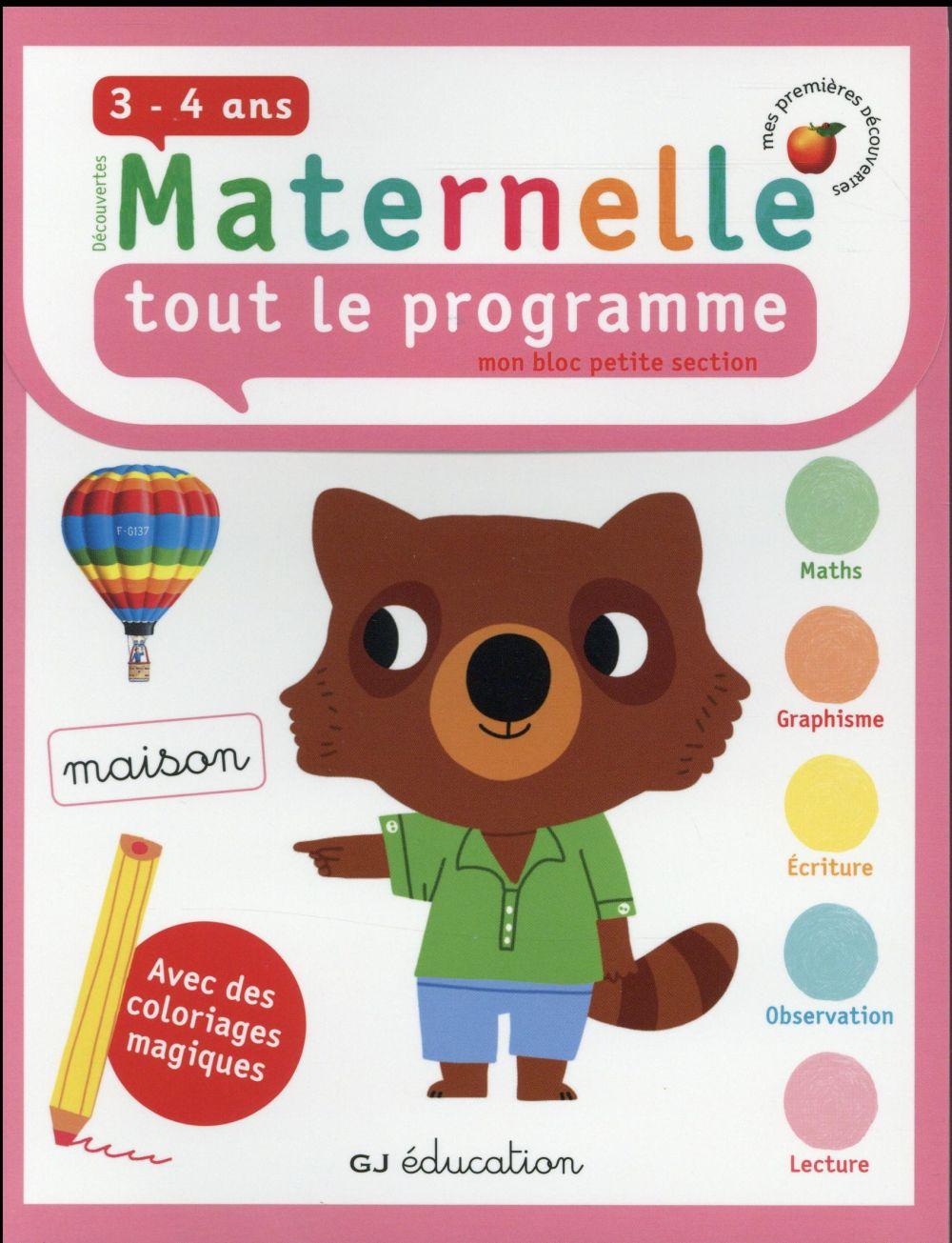 Tout le programme maternelle ; mon bloc moyenne section