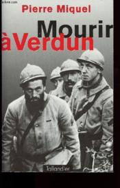 Mourir A Verdun - Couverture - Format classique