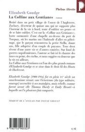 La colline aux gentianes - 4ème de couverture - Format classique