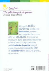 Un Petit Bouquet De Poemes - 4ème de couverture - Format classique