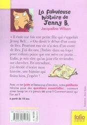 La fabuleuse histoire de jenny b. - 4ème de couverture - Format classique