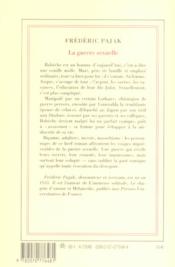 La guerre sexuelle - 4ème de couverture - Format classique