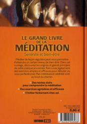 Grand livre de la méditation ; sérénité et bien-être - 4ème de couverture - Format classique
