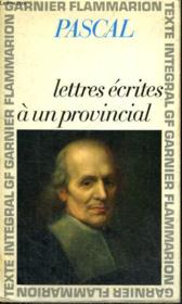 Lettres Ecrites A Un Provincial - Couverture - Format classique