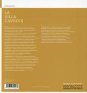 La villa Cavrois - 4ème de couverture - Format classique