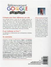Référencement Google, mode d'emploi (6e édition) - 4ème de couverture - Format classique