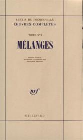 Oeuvres completes - xvi - melanges - Couverture - Format classique