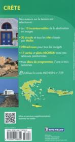 Le Guide Vert ; Crète - 4ème de couverture - Format classique