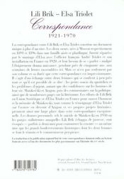 Correspondance - (1921-1970) - 4ème de couverture - Format classique