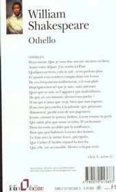 Othello - 4ème de couverture - Format classique