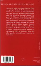 Mémoires t.2 ; les marronniers en fleurs - 4ème de couverture - Format classique